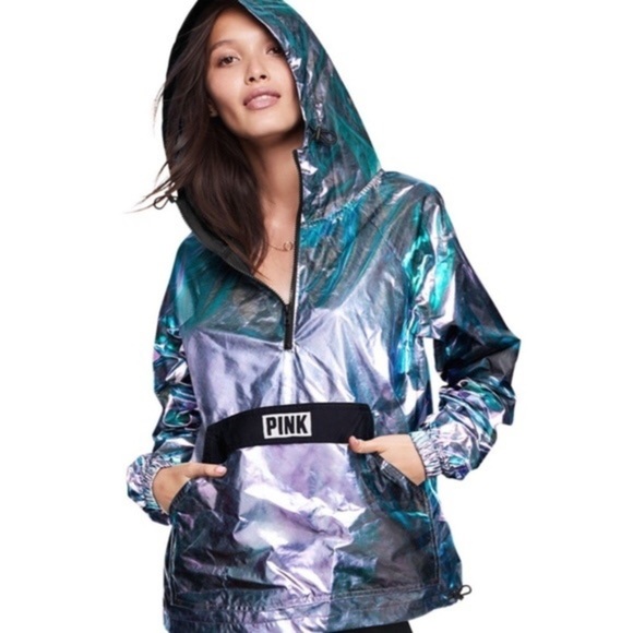 💖 Victoria Secret PINK Metallic Shining Jacket Winter - Picture 1 of 8